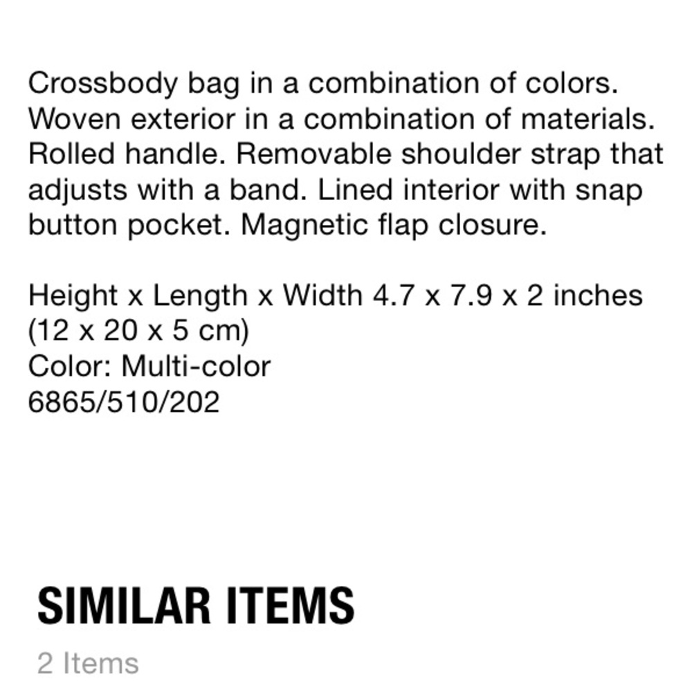 Zara woven exterior crossbody bag - Picture 5 of 5
